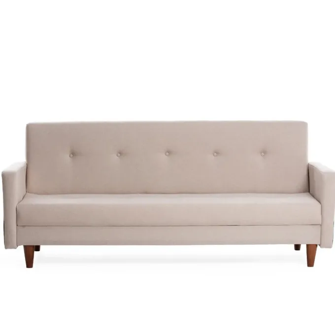 Manila (200 x 83 x 75 cm) Creme 3-sits bäddsoffa