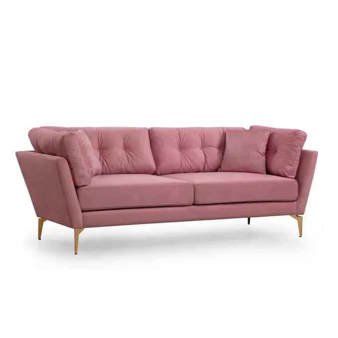 Maputo (214 x 90 x 84 cm) 3-sitssoffa Dusty Rose