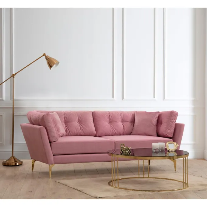 Maputo (214 x 90 x 84 cm) 3-sitssoffa Dusty Rose