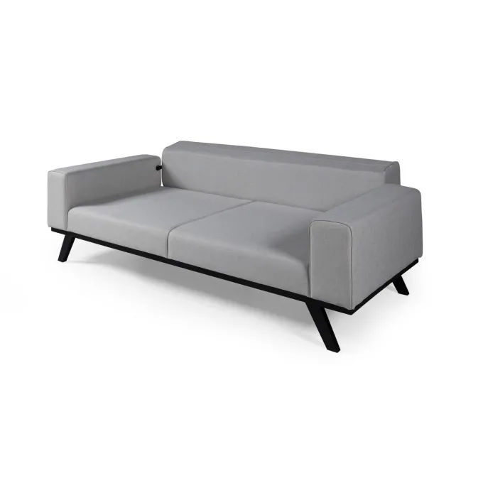Maputo 3-sits (222 x 92 x 77 cm) 3-sits bäddsoffa Ljusgrå