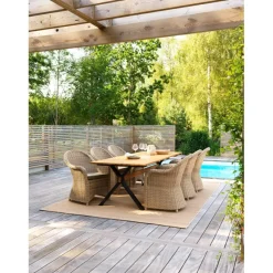 Mark Matbord 230x95 cm Teak/Svart