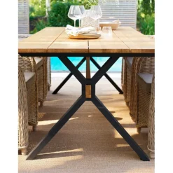 Mark Matbord 230x95 cm Teak/Svart