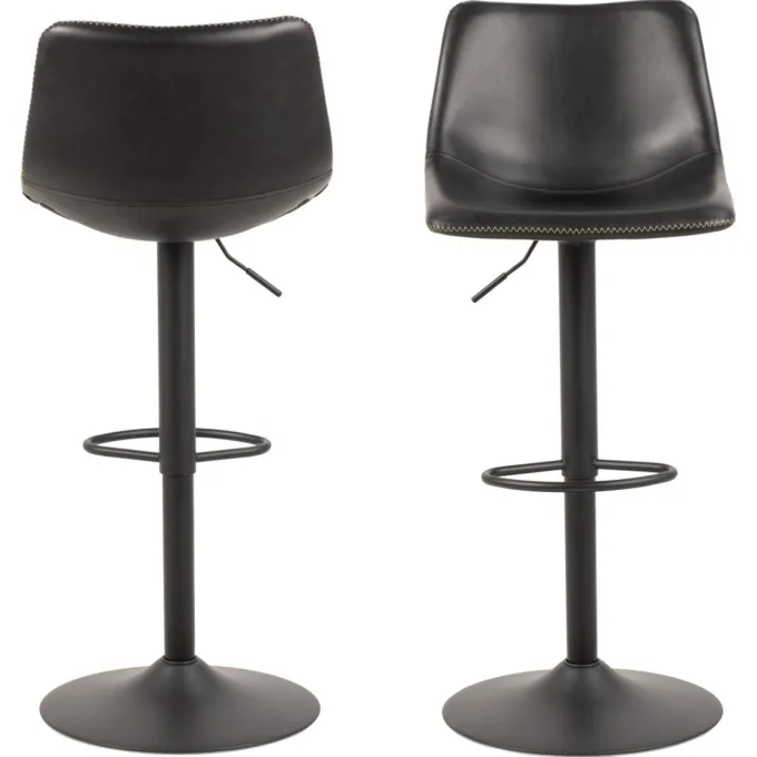 Mathilde Barstol PU Vintage Svart
