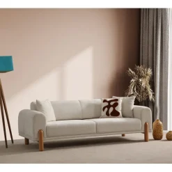 Mia 3-sits bäddsoffa Creme