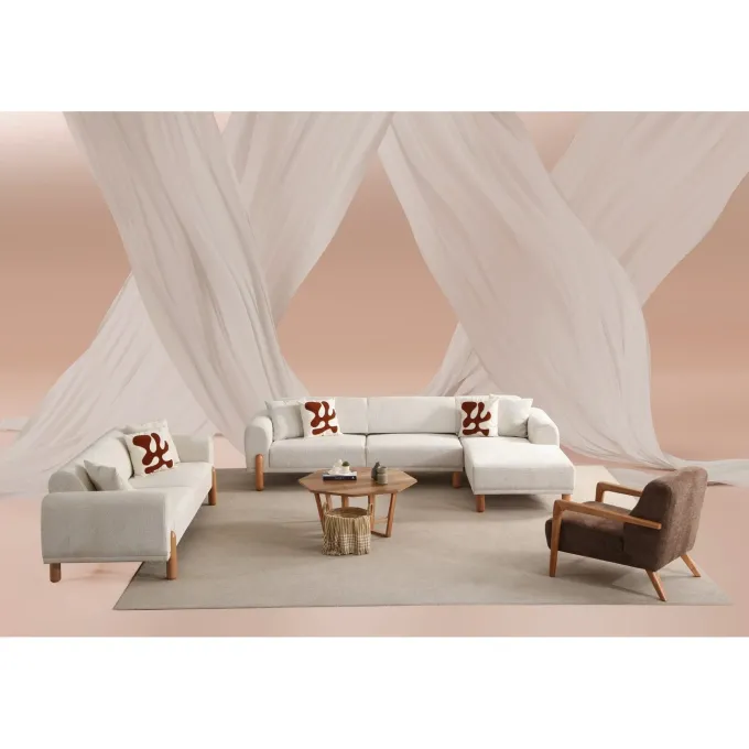 Mia 3-sits bäddsoffa Creme