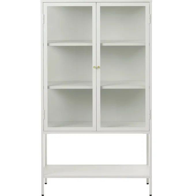 Milano Skåp 160 cm höga ben Glas Greige