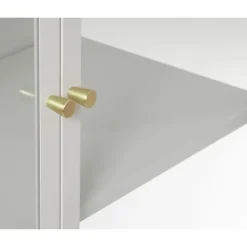 Milano Skåp 160 cm höga ben Glas Greige