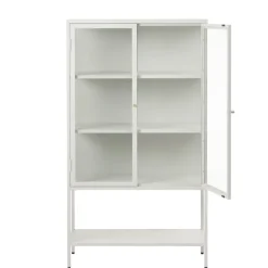 Milano Skåp 160 cm höga ben Glas Greige