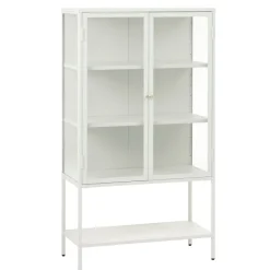 Milano Skåp 160 cm höga ben Glas Greige