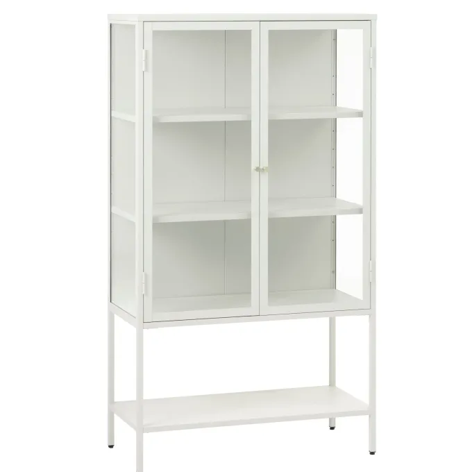 Milano Skåp 160 cm höga ben Glas Greige