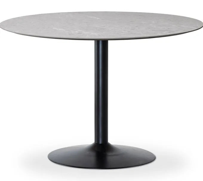 Miles Matbord Ø 110 cm Sandstenslaminat, Trumpfot