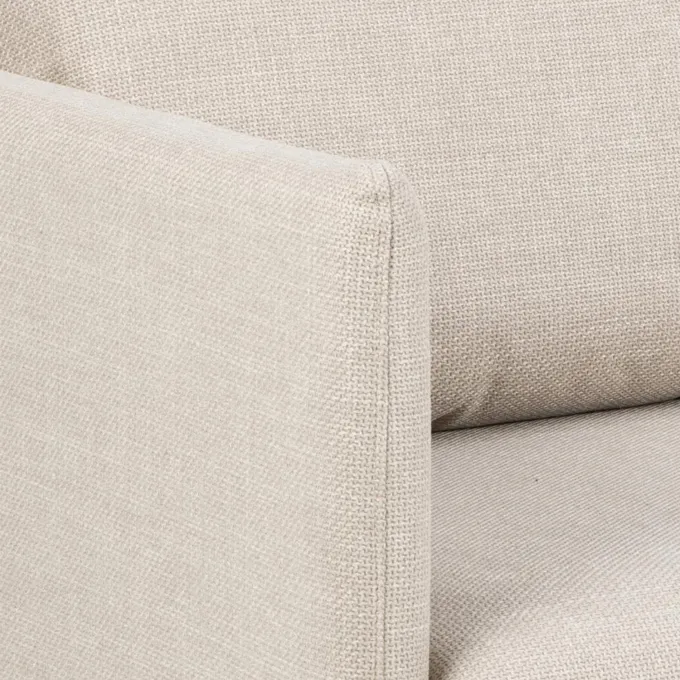 Milly 2-sits med schäslong Basel tyg Beige