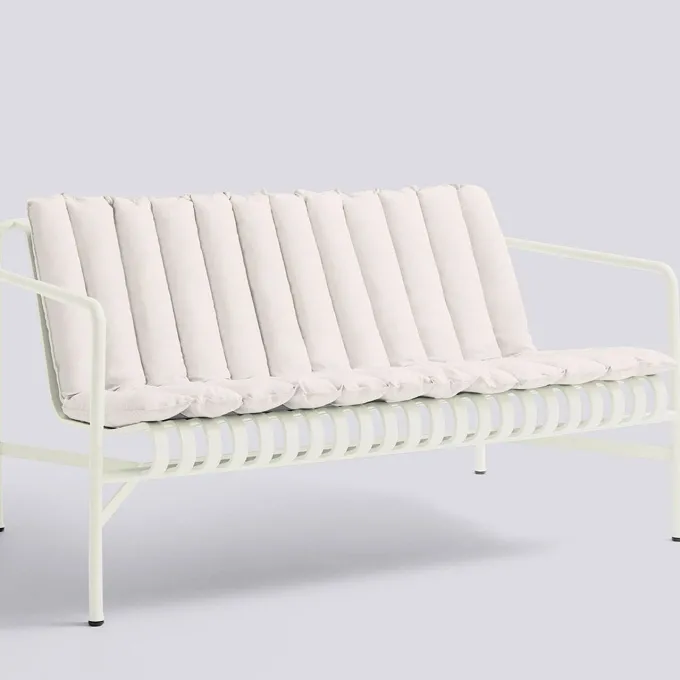 Mjuk Quiltad Dyna Till Palissade För Loungesoffa, Krämvit
