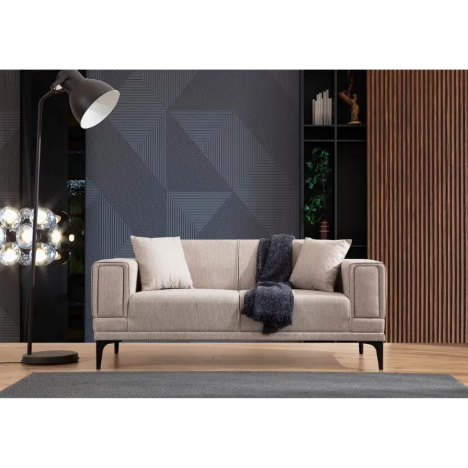 Monaco (170 x 85 x 77 cm) 2-sitssoffa Ljusbrun
