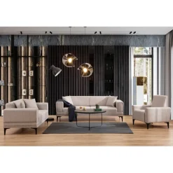 Monaco (170 x 85 x 77 cm) 2-sitssoffa Ljusbrun
