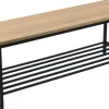 Mondo Bänk med skoställ ek/svart