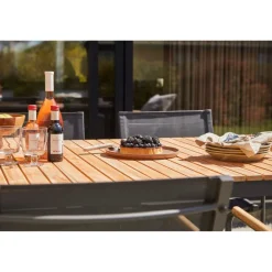 Mood Classic Trädgårdsstol i Teak, Textilene och Antracit Aluminium