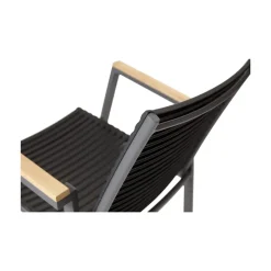 Mood Extreme Trädgårdsstol i Teak och Antracit Aluminium Smala lameller