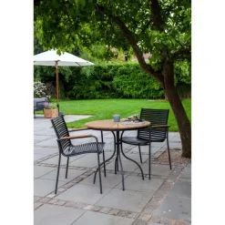 Mood Trädgårdsstol i Teak och Aluminium Svart