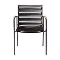 Mood Trädgårdsstol i Teak och Aluminium Svart