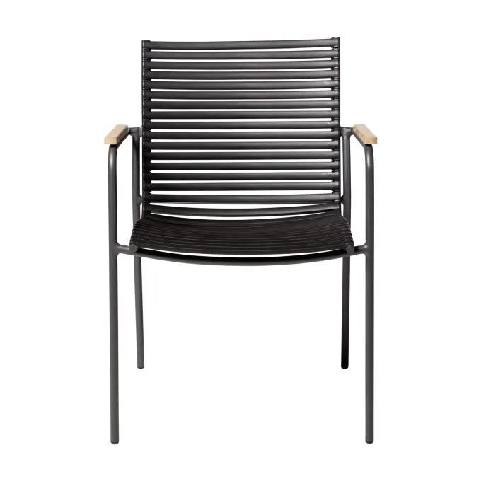 Mood Trädgårdsstol i Teak och Aluminium Svart