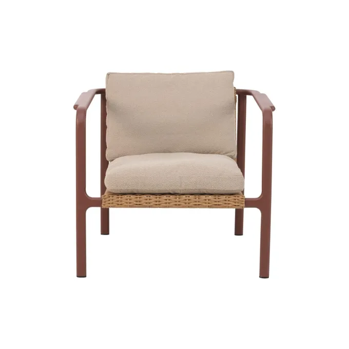 Motty Fåtölj Zin Red/Teddy Beige
