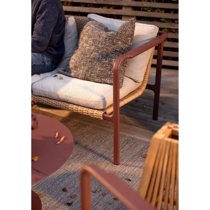 Motty 2-sits Soffa 140x76 cm Zin Red/Teddy Beige
