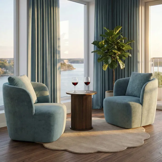 Munin Snurrfåtölj Perfect Harmony Aqua