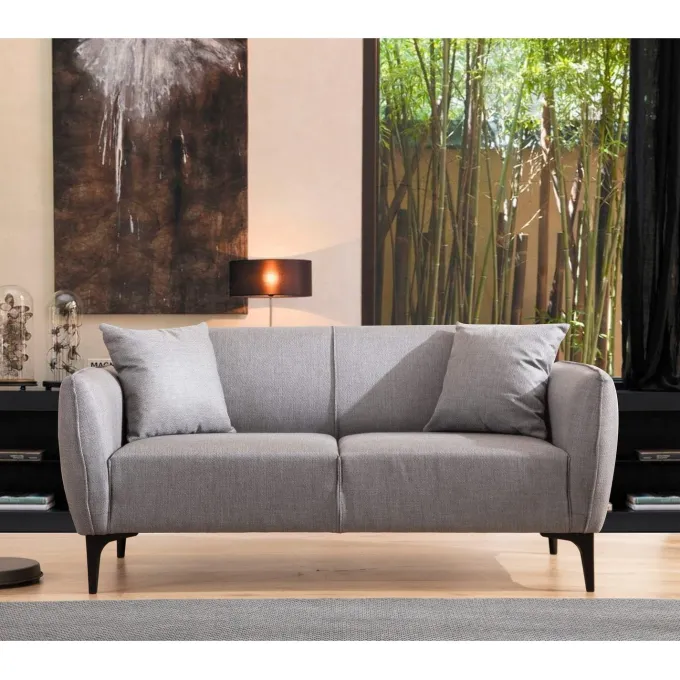Muskat (160 x 67 x 95 cm) 2-sitssoffa Grå