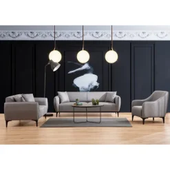 Muskat (160 x 67 x 95 cm) 2-sitssoffa Grå