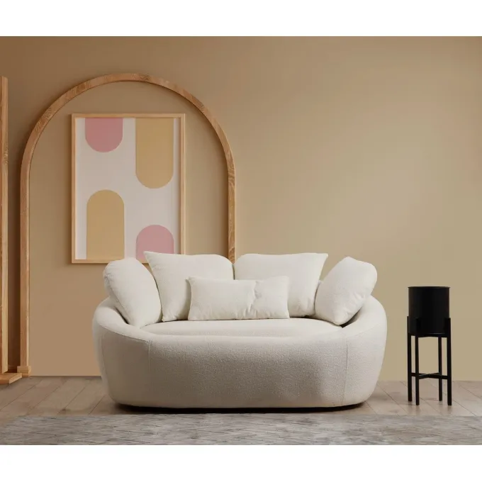 Nairobi (155 x 120 x 67 cm) Creme 2-sitssoffa