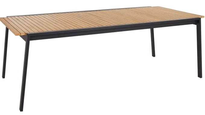 Naos Matbord 220-320 cm Svart/Teak
