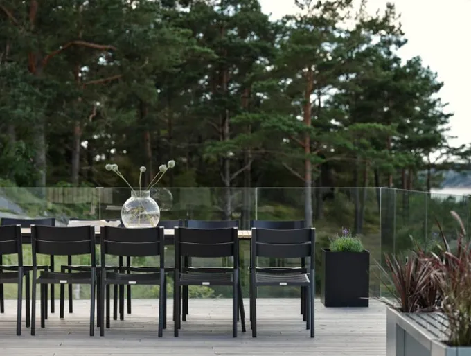 Naos Matbord 220-320 cm Svart/Teak