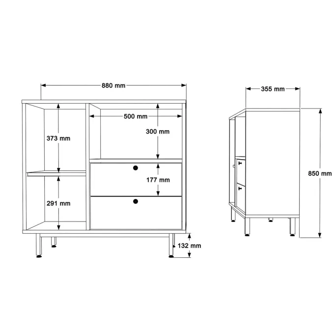 Nicosia Sideboard ek / grön