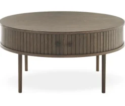 Nilo Soffbord Rund 90 cm Brun Ek