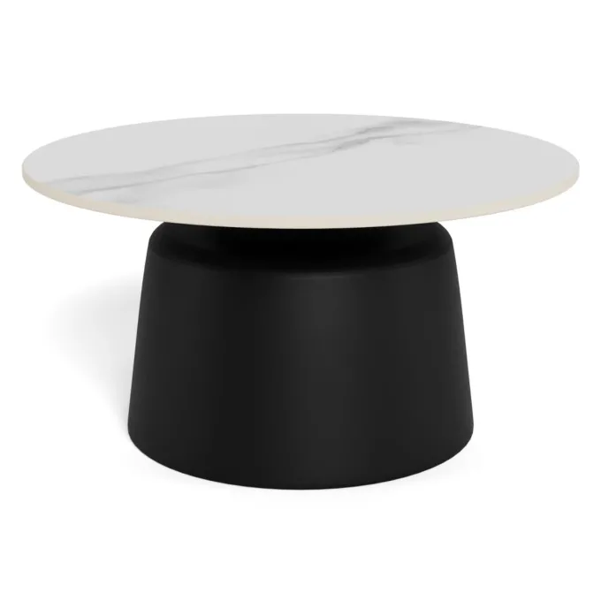 Nimbus soffbord Keramik Vit 70 cm Runt