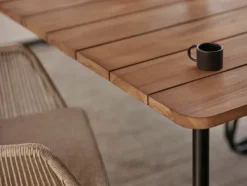 Nolli Matbord 225x90 cm Svart/Teak