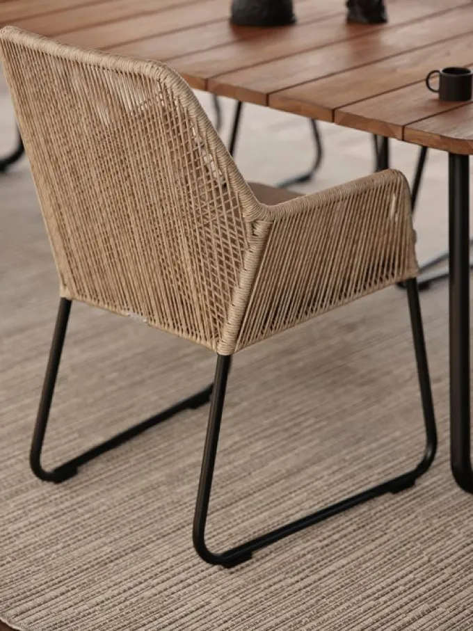 Nolli Matbord 225x90 cm Svart/Teak