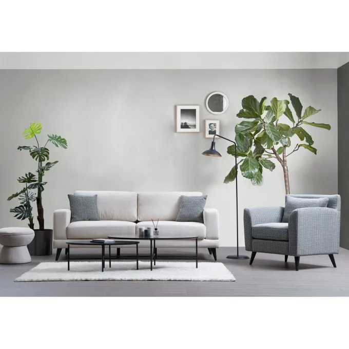 Nordic 3-sits (210 x 90 x 85 cm) Beige 3-sitssoffbädd
