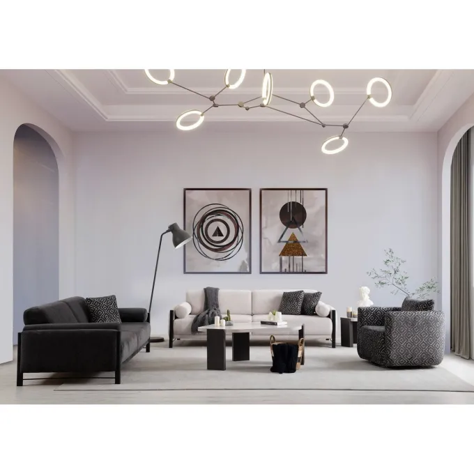 Norra (235 x 67 x 100 cm) 3-sitssoffa Grå