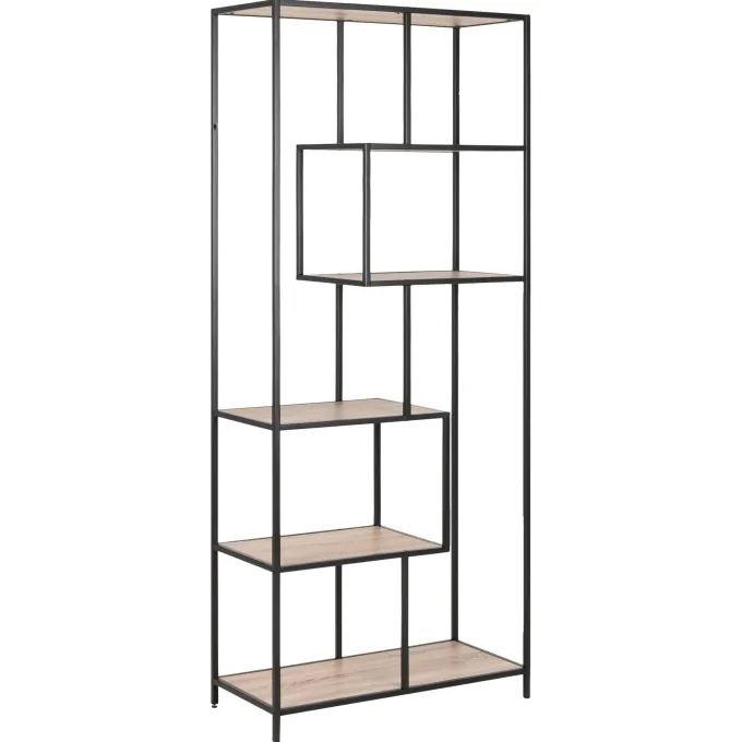 Notting Hill Bokhylla Asymmetrisk 185x77x35 cm Vitpigmenterad