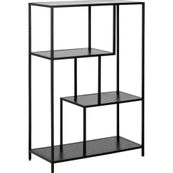 Notting Hill Bokhylla Asymmetrisk 114x77x35 cm Svart Ask