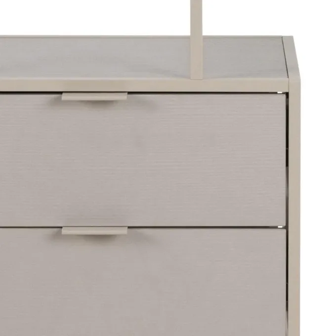 Notting Hill Bokhylla med 2 Lådor 185x77x35 cm Grå
