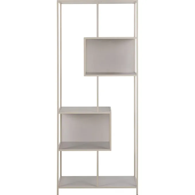 Notting Hill Bokhylla med baksida 185x77x35 cm Grå