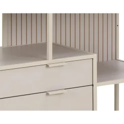 Notting Hill Bokhylla med 2 Lådor 78x114x35 cm Grå