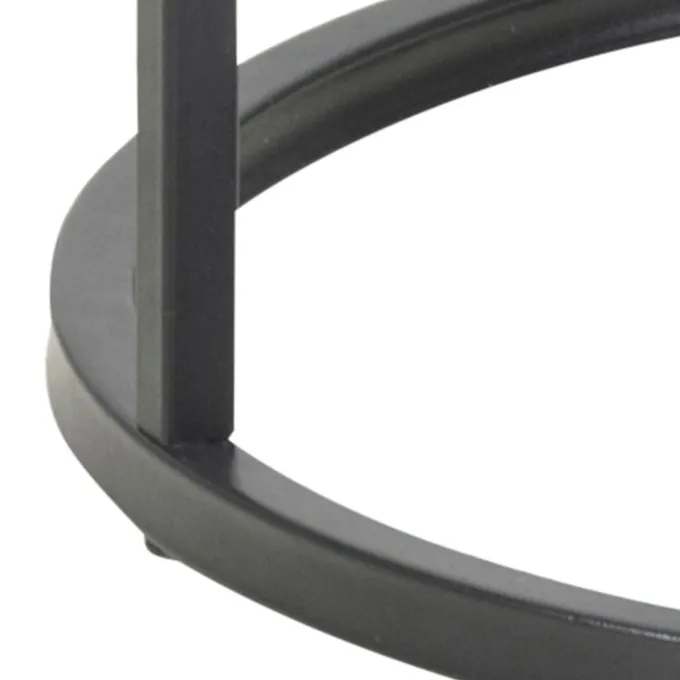 Notting Hill Sidobord Rund 40 cm Svart Ask