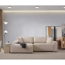 Nouméa Corner (260 x 78 x 170 cm) Hörnsoffbädd Ecru, Vänster