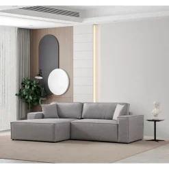 Nouméa Corner (260 x 78 x 170 cm) Hörnsoffbädd Ljusgrå, Vänster