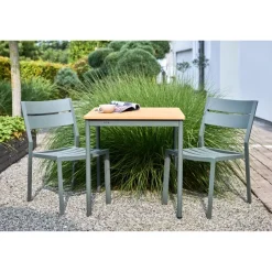 Nox Cafébord Nordic Green/Bambu, 69x69 cm