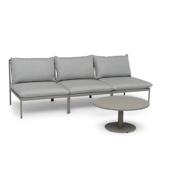 Näsby Utesoffbord Ø80 cm Sand